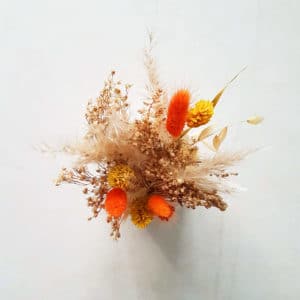 Petit pot de fleurs séchées Pampa x Lagurus - Fleurs séchées française