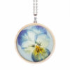 Collier fleuri HELENA - Pensée bleu clair - Bijoux en fleurs séchées