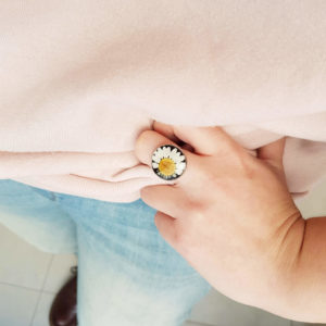 Bague fleurie JANA - Marguerite - Bague fleurs séchées PARIS