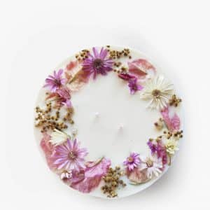 Bougie fleurie XXL 800 ml <BR>- Bohneur & Paix -