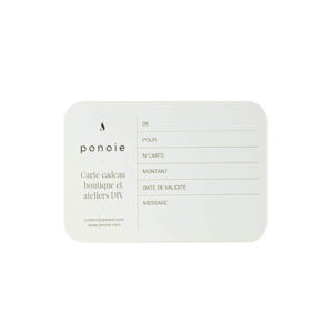 carte cadeau ponoie