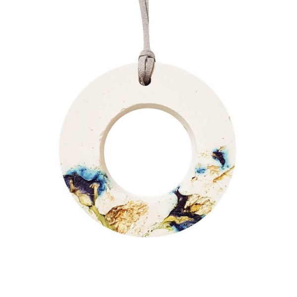 Diffuseur d'huiles essentielles fleuri Pois bleu & Chrysanthème - Ponoie