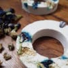 Diffuseur d'huiles essentielles fleuri Pois bleu & Chrysanthème - Ponoie