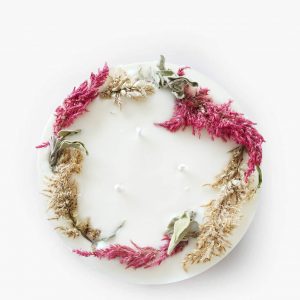 Bougie fleurie XXL 800 ml <BR>- Courage & Protection -