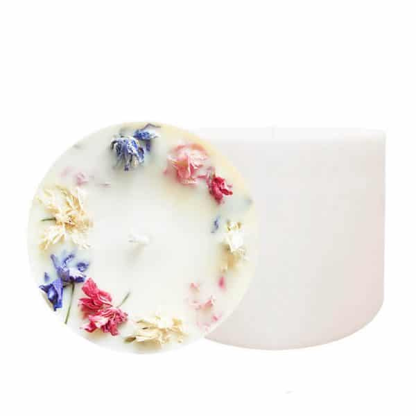 Bougie Fleurs Séchées Delphinium 400 ml - Bougie fleuries FRANCE