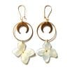 Boucles d'oreilles fleuries - Lune & Hortentia - BIJOUX FLEURIS