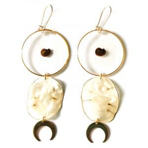 Boucles d'oreilles fleuries - Monnaie du Pape - BIJOUX FLEURIS PARIS