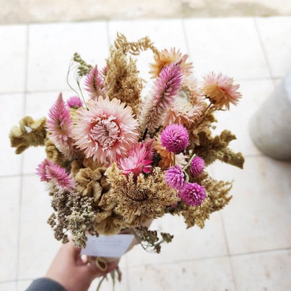 Bouquet de fleurs séchées - Célosie & Gomphrena- FLEURS SÉCHÉES