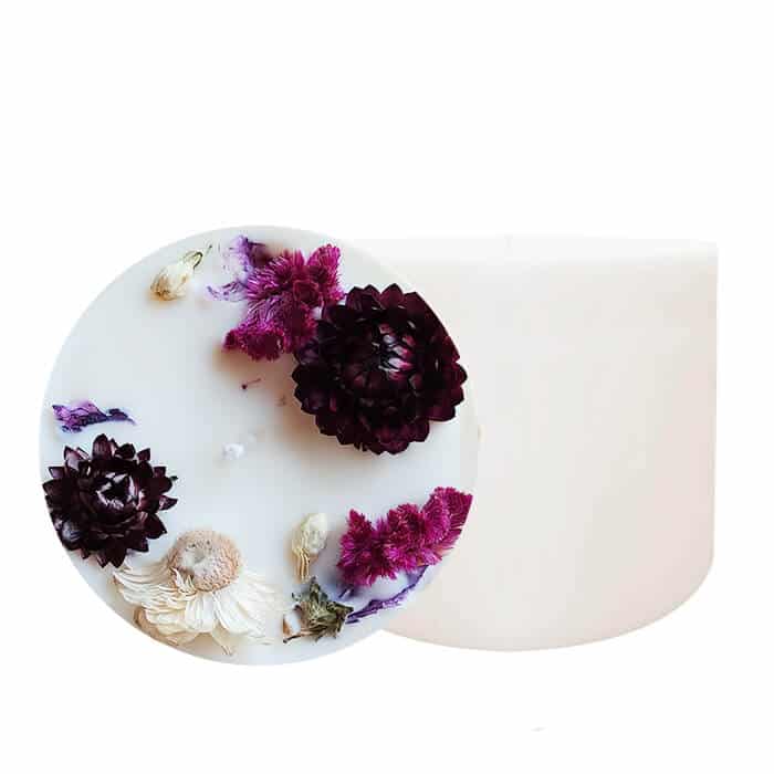 Bougie Fleurie Jardin Secret 400 ml - Bougie fleurs séchées
