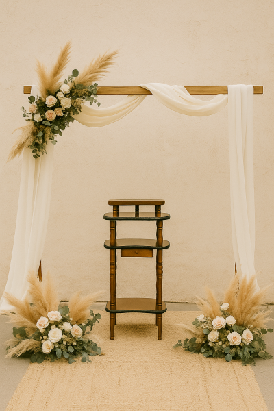 Mise en place pour un mariage élégant