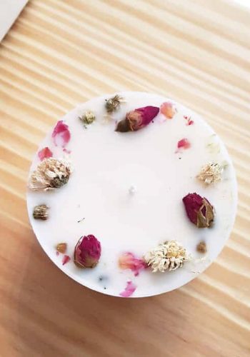 Kit bougie DIY : Rose x Chrysanthème 150 ml - Kit bougie maison