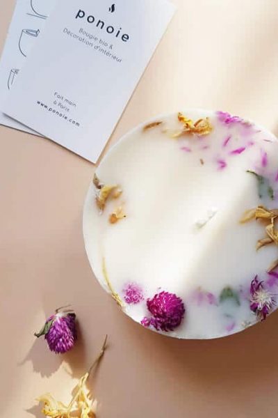 Bougie fleurie Printemps à Kyoto 400 ml - Bougie parfumée PONOIE